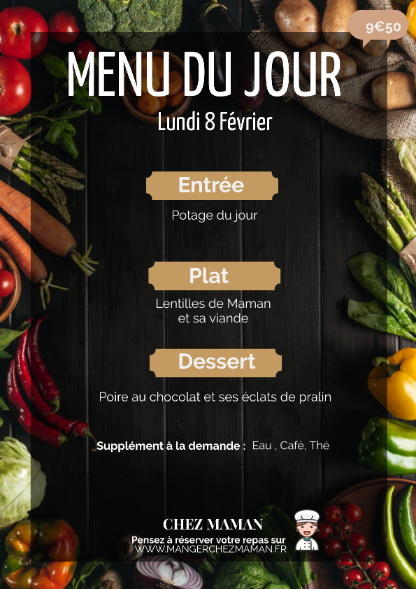 Menus Chez Maman